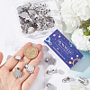 SUNNYCLUE 40pcs 2 Styles 304 Stainless Steel Clip-on Earring Setting STAS-SC0008-36-3