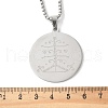 304 Stainless Steel Engraved Ogou Feray Veve Pendant Necklaces NJEW-H065-02P-3