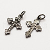 Brass Micro Pave Grade AAA Cubic Zirconia Pendants ZIRC-G090-02B-NR-1