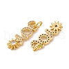 Brass Micro Pave Cubic Zirconia Pendants KK-E108-46G-2