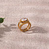 Stainless Steel & Cubic Zirconia Finger Rings FS-WG8A7D9-03-1