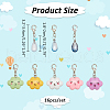 Teardrop & Cloud Locking Stitch Markers HJEW-AB00545-2