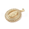 Brass Cubic Zirconia Pendants KK-Z050-31G-01-2