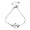Tarnish Resistant 201 Stainless Steel Link Bracelets with Cable Chains BJEW-P297-01P-C-1