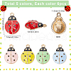 SUNNYCLUE 30Pcs 5 Colors Alloy Enamel Pendant Rhinestone Settings ENAM-SC0004-91-2