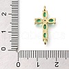 Brass Pave Cubic Zirconia Connector Charms KK-M101-03A-G01-3