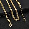 3MM Brass Wheat Chain Necklaces NJEW-M108-08G-4