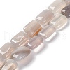 Natural White Agate Beads Strands G-T047-B17-01-1