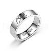 Hand in Hand Pattern 201 Stainless Steel Finger Couple Rings FS-WG9D6F9-07-2