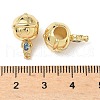 Boy Brass Cubic Zirconia Beads KK-Q068-21B-G-3