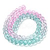 Transparent Painted Glass Beads Strands X1-DGLA-A034-T8mm-A10-5