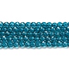 Transparent Glass Beads Strands GLAA-C019-01B-34-2