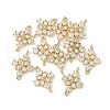 Brass Pave Cubic Zirconia Connector Charms KK-G462-45KCG-04-3