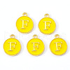 Golden Plated Alloy Enamel Charms ENAM-S118-09F-1