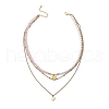 Shell Pearl Necklaces NJEW-JN04893-4