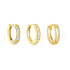 3 Pcs Elegant 925 Sterling Silver Clear Cubic Zirconia Ring Hoop Earrings ZA0253-1-5