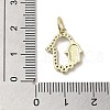 Brass Micro Pave Cubic Zirconia Pendants KK-E092-24G-02-3