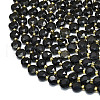 Natural Golden Sheen Obsidian Beads Strands G-C116-A56-02-3