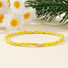4Pcs Bohemian Style Brass & Glass Seed Beads Stretch Bracelet Sets VZ3169-4