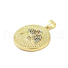 Brass Micro Pave Cubic Zirconia Pendants KK-E111-04G-2