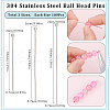 SUNNYCLUE 300Pcs 3 Styles 304 Stainless Steel Ball Head Pins STAS-SC0007-75-2