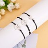 3Pcs 3 Style 430 Stainless Steel Butterfly Link Bracelets Set JB725A-5