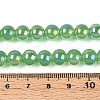 Electroplate Imitation Jade Glass Beads Strands GLAA-T032-J8mm-AB05-4
