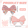 2Pcs Polyester Bowknot Shoe Decoration AJEW-FG0003-77-2