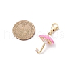Umbrella Handmade Glass Seed Beaded & Acylic Pendant Decorations Sets HJEW-MZ00280-5