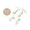 9 Pairs Flower Glass Dangle Earrings EJEW-JE06445-6