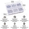 370Pcs 6 Styles Tibetan Style Alloy Spacer Beads TIBEB-YW0001-13-4