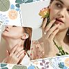 CHGCRAFT 6Pcs 3 Colors Brass Micro Pave Cubic Zirconia Open Cuff Finger Ring Settings FIND-CA0004-68-6