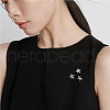 Beebeecraft 10Pcs Brass Star Brooches JEWB-BBC0001-06P-6