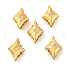 925 Sterling Silver Micro Pave Clear Cubic Zirconia Slide Charms STER-P061-02A-G-1
