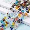 Heart Handmade Millefiori Glass Beads Strands LK-R004-65-5