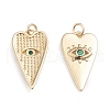 Brass Micro Pave Cubic Zirconia Pendants ZIRC-I042-01A-2