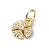 Brass Micro Pave Claer Cubic Zirconia Charms KK-H475-42G-2