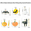 30Pcs 6 Styles Halloween Rack Plating Alloy Enamel Pendants PALLOY-CJ0002-32-2