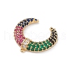 Rack Plating Brass Micro Pave Colorful Cubic Zirconia Pendants KK-L155-61G-3