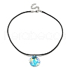 Waxed Cord Necklaces NJEW-P310-01P-01-2