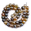 Electroplate Natural Agate Beads Strands G-T131-54M-2