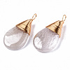 Natural Crackle Agate Pendants G-S359-201B-2
