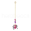 Halloween Theme Spider & Skull Dyed Synthetic Turquoise & Glass Seed Beads Pendant Decorations HJEW-MZ00282-01-2