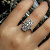Retro Brass & Cubic Zirconia Finger Rings FS-WGF6FC6-03-4
