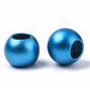 Matte Spray Painted Acrylic European Beads ACRP-Q017-03A-03-3
