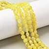 Natural Dyed White Jade Beads Strands G-C179-A6mm-04-1