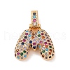 Brass Micro Pave Cubic Zirconia Pendants KK-C076-29M-G02-1