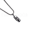 Retro Style Stainless Steel Moai Stone Statue Pendant Necklaces for Men BN6647-3
