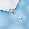 Beebeecraft 2Pcs 2 Styles 925 Sterling Silver Spring Gate Rings STER-BBC0006-46-4