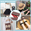 7M Ethnic Style Polyester Rhombus Jacquard Ribbon OCOR-WH0086-98A-6